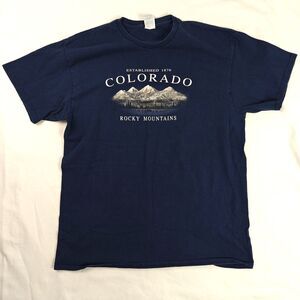 Vintage Y2K Delta Pro Weight Colorado Rocky Mountains Men’s Size L Blue T-Shirt